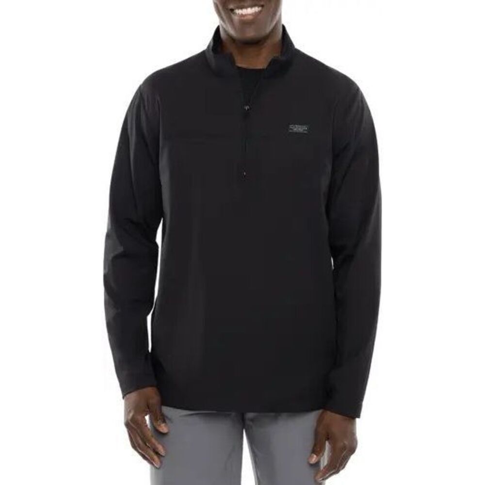 Travis Mathew Black Mall Wanderlust Quarter Zip Pullover Top Men's Small